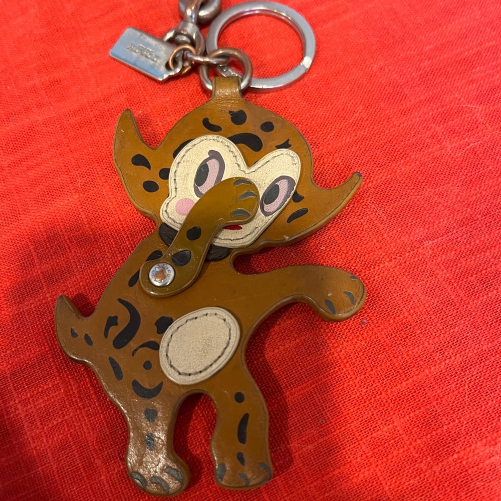 Coach Baseman X Coach Buster Le Fauve Key Ring Purse Bag Charm F58071 Rare - Picture 7 of 12